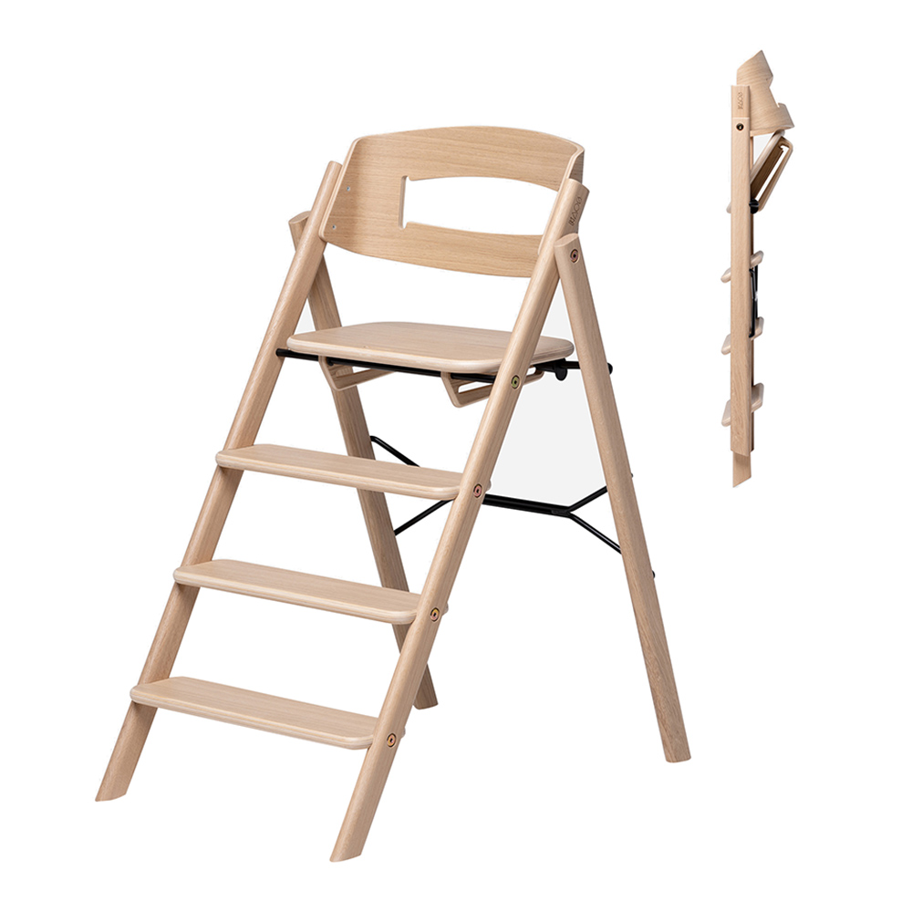Kaos Klapp Oak Foldable High Chair - Natural