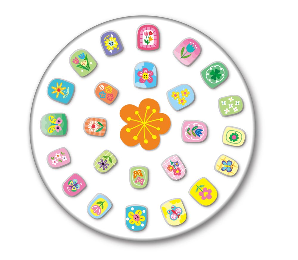Avenir - Fancy Me Press-On Kids Nails - Garden World - 24 Pcs