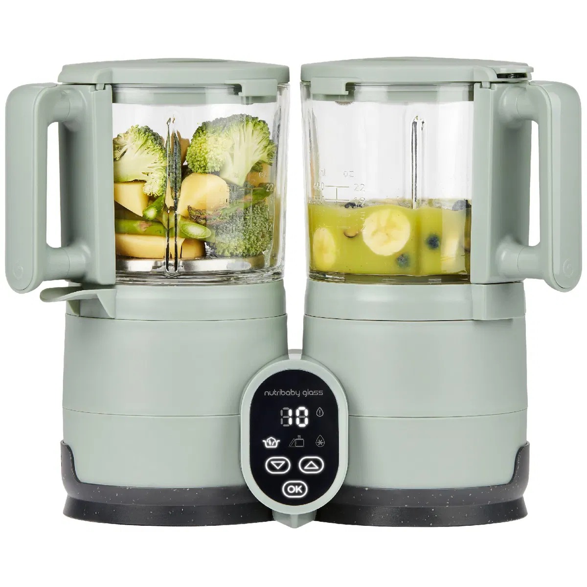 Babymoov Nutribaby Glass 4 In 1 Eco Food Station – Celadon Green