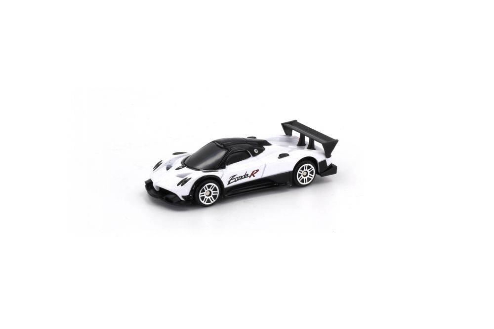 D-Power - Pagani Zonda R Diecast Mini Car 1:64 - Assorted Colors White/Red - 1pc