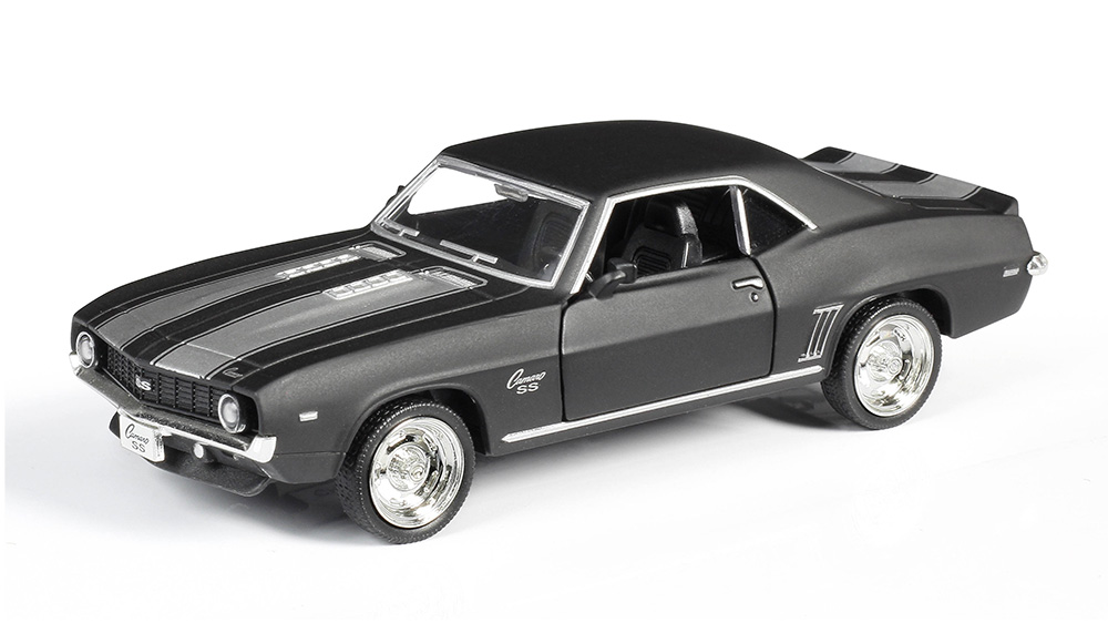 D-Power - Chevrolet Camaro 1969 Diecast Car 1:36 - Matte Black - 1pc