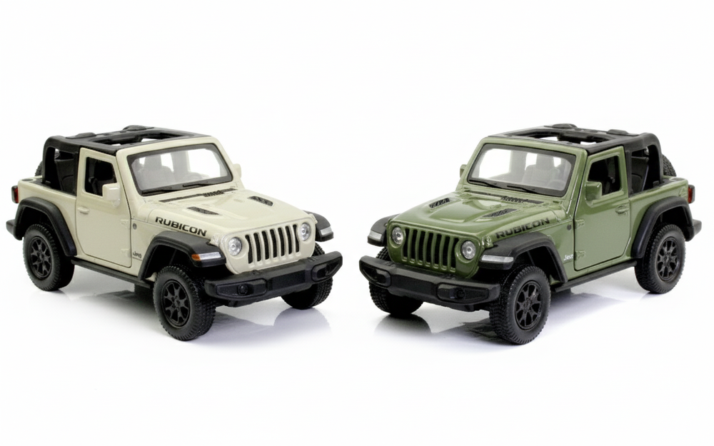 D-Power - Jeep Rubicon 2021 Diecast Car 1:36 - Assorted Colors Beige - 1pc