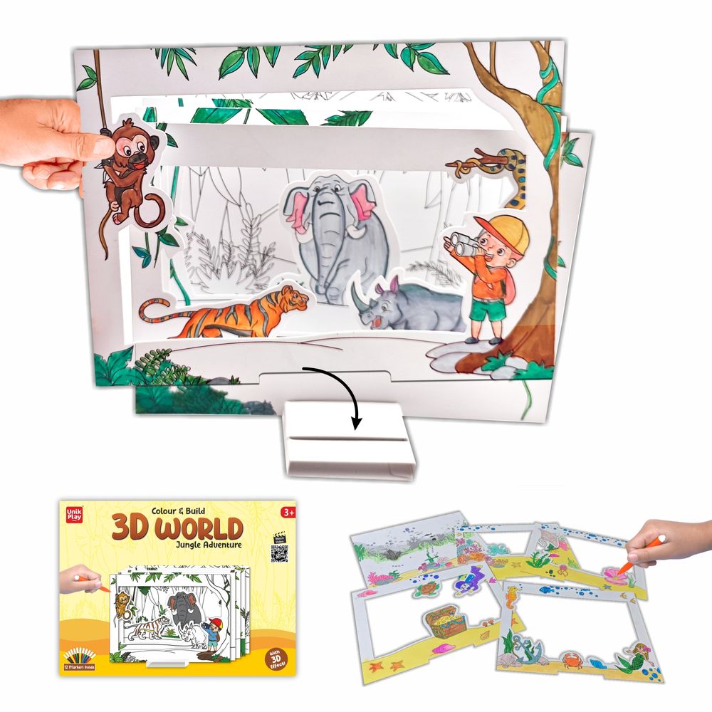 Unikplay - 3D World Jungle Adventure Art & Craft Kit