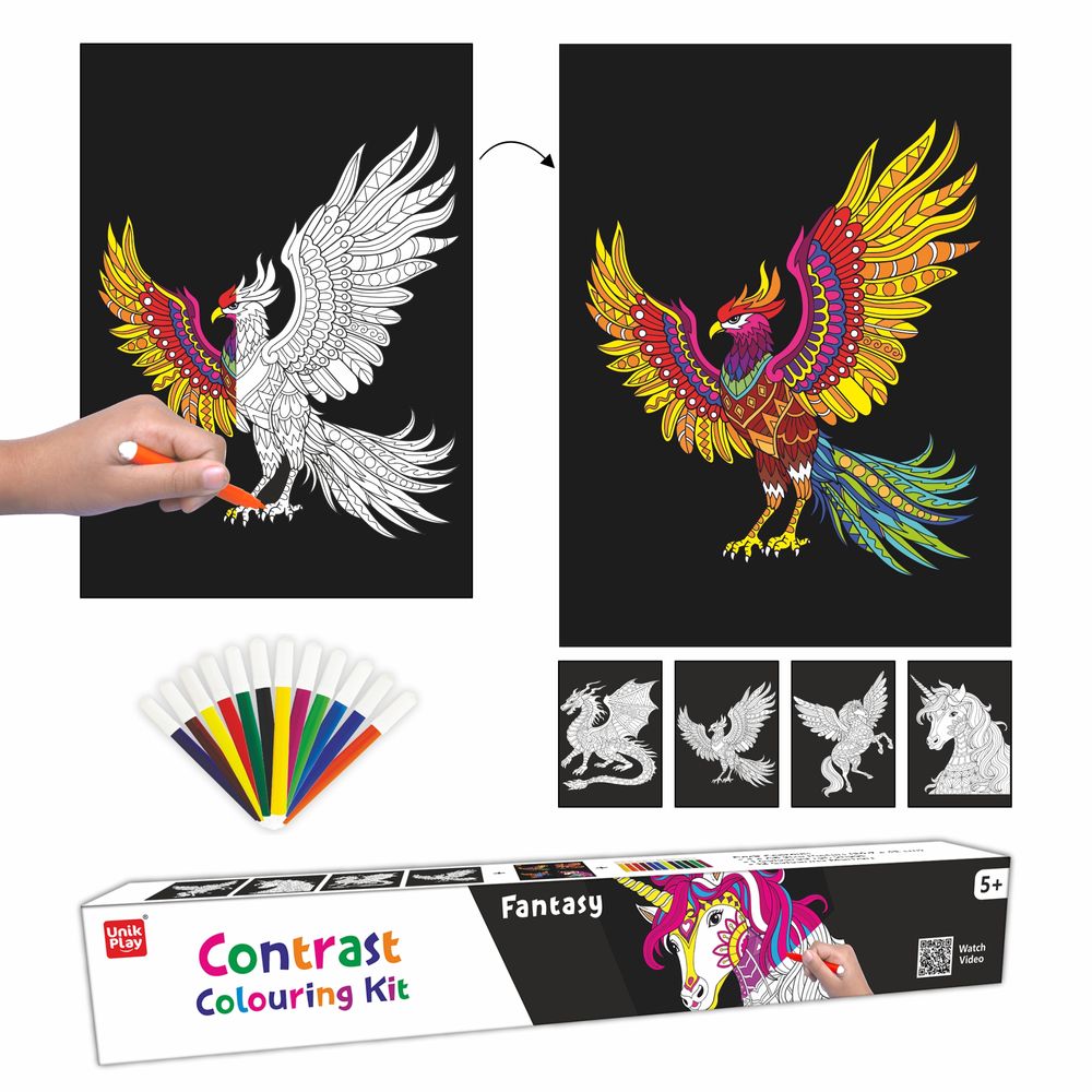 Unikplay - Contrast Coloring Kit - Fantasy