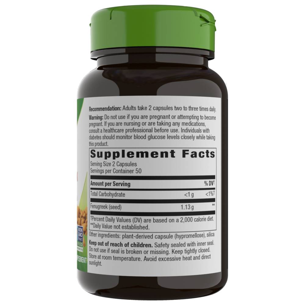 Nature's Way - Fenugreek Seed  Vegan Capsules - 100 Pcs