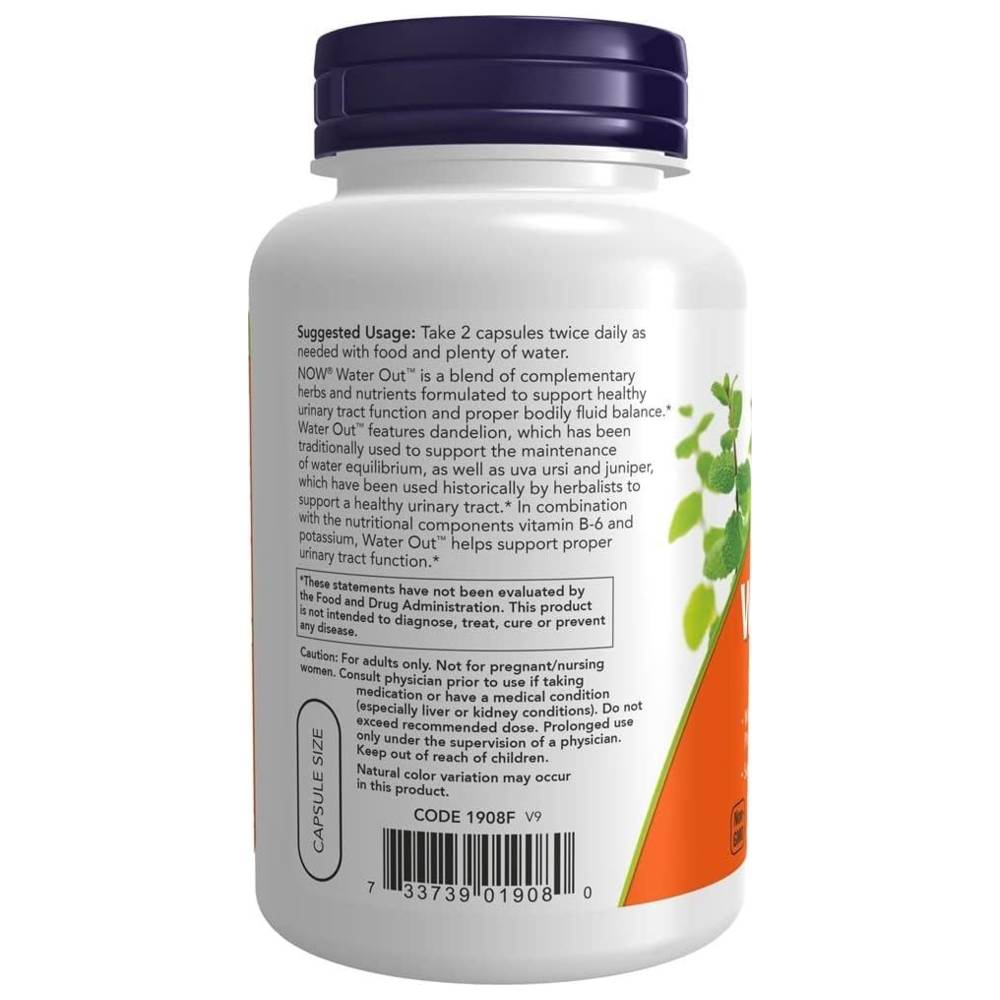 Now Foods - Water Out Veg Capsules - 100 Pcs