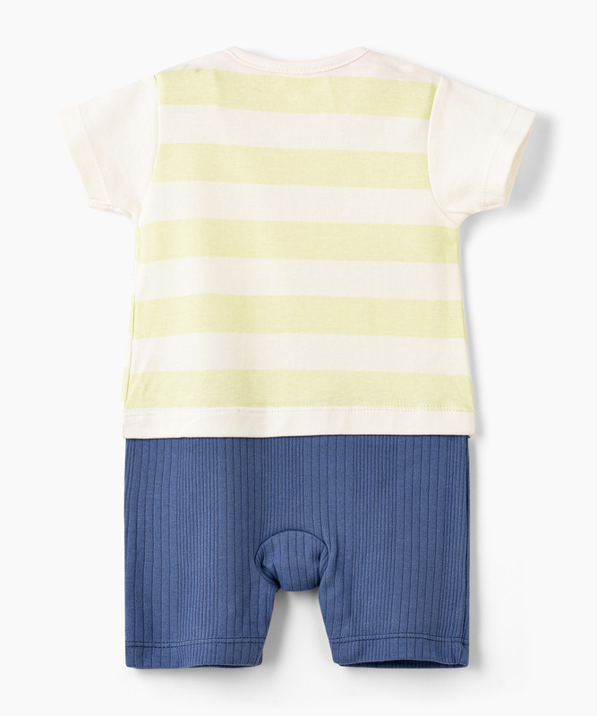 Tiny Hug - Baby Boy's Sea Printed Romper - Multicolor