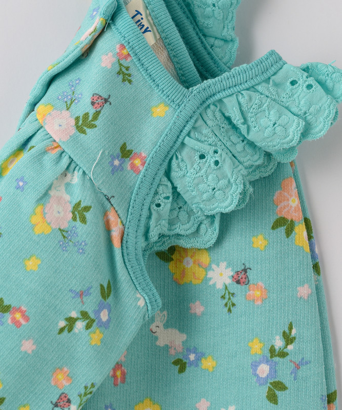 Tiny Hug - Baby Girl's Romper - Green