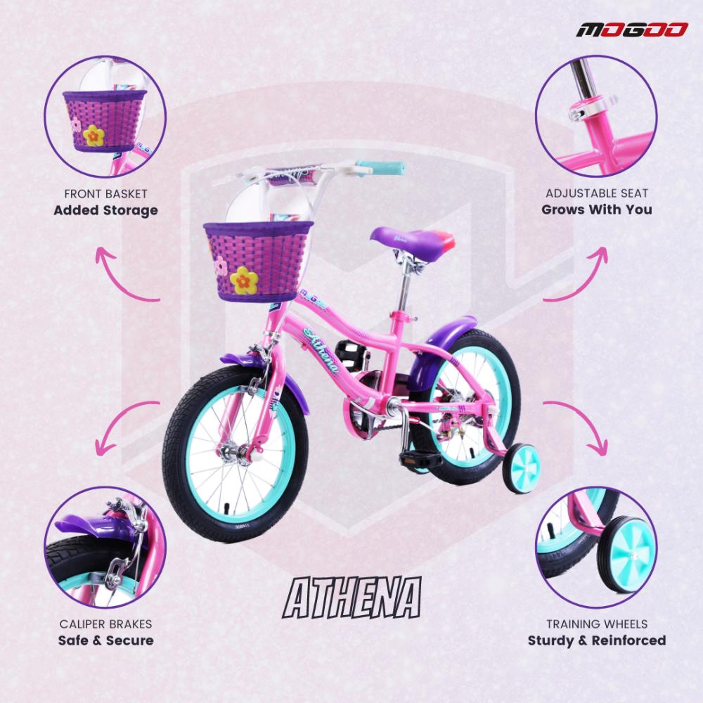 Mogoo - Athena Kids Bicycle - 14 Inch - Pink