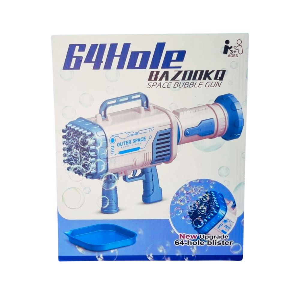 Jawda - Bazooka Bubble Gun With 64 Holes - Blue