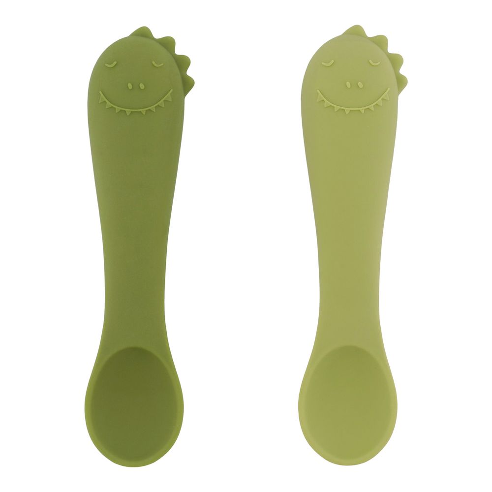 Trixie - Baby Silicone Feeding Spoon - Mr. Dino - 2Pcs
