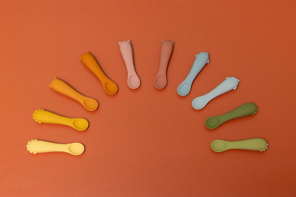 Trixie - Baby Silicone Feeding Spoon - Mr. Dino - 2Pcs