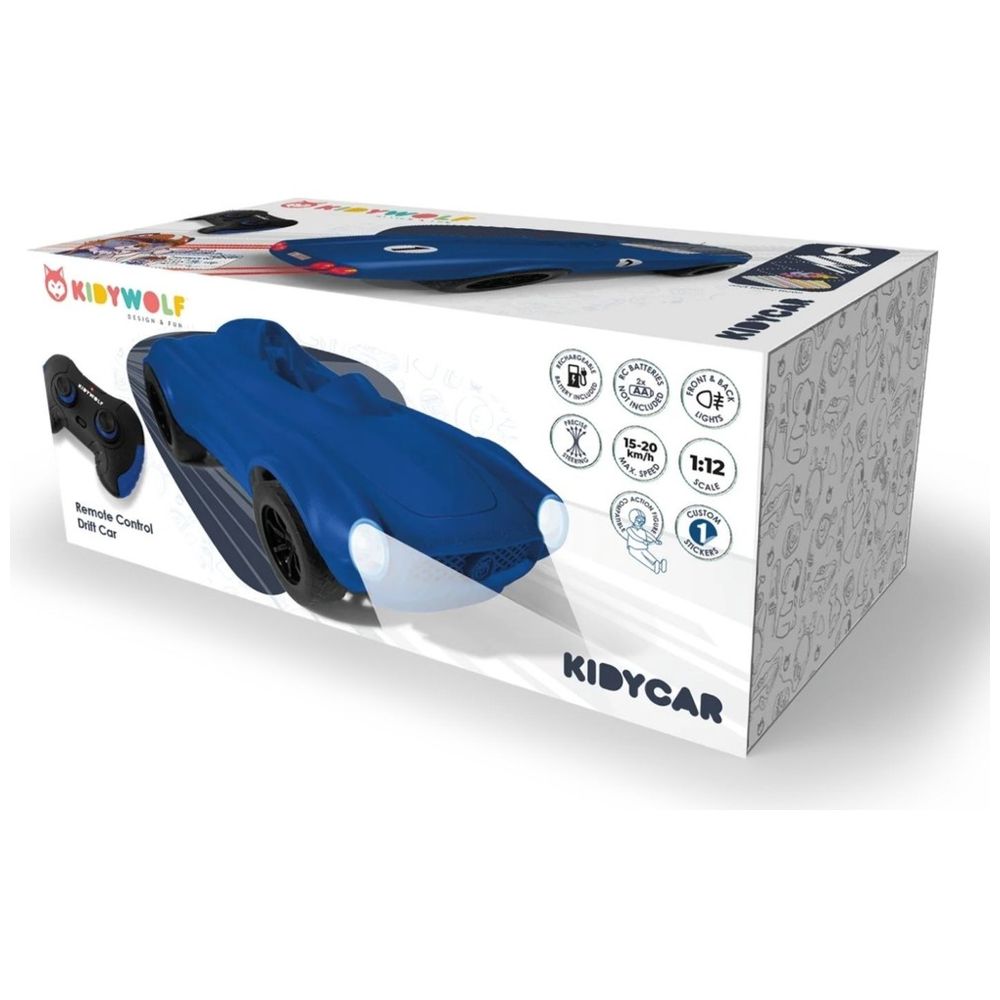 Kidywolf - Kidycar Remote Control Drift Car - Blue