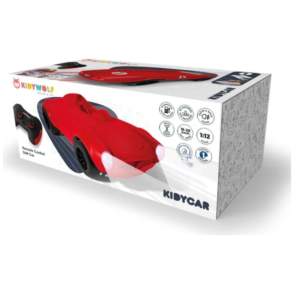 Kidywolf - Kidycar Remote Control Drift Car - Red