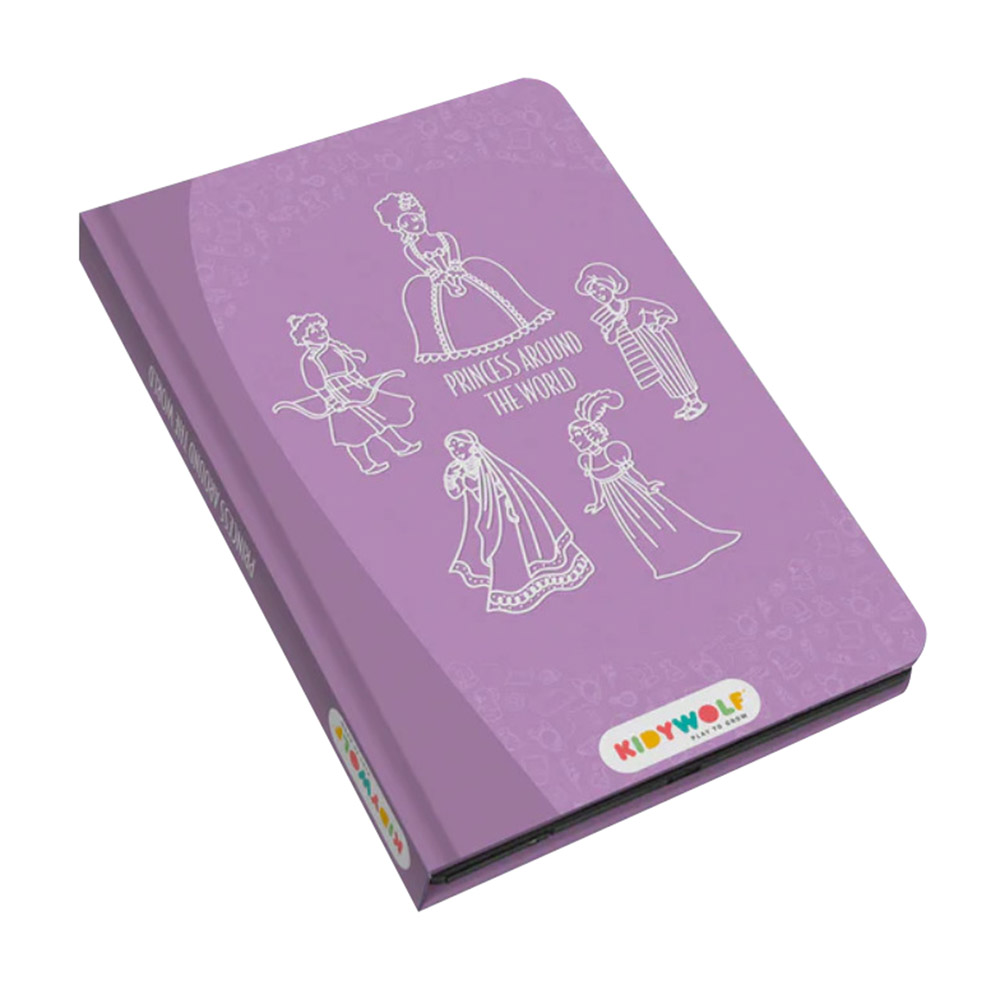Kidywolf - Kidydraw Mini LCD Tracing Book - Princess Around The World