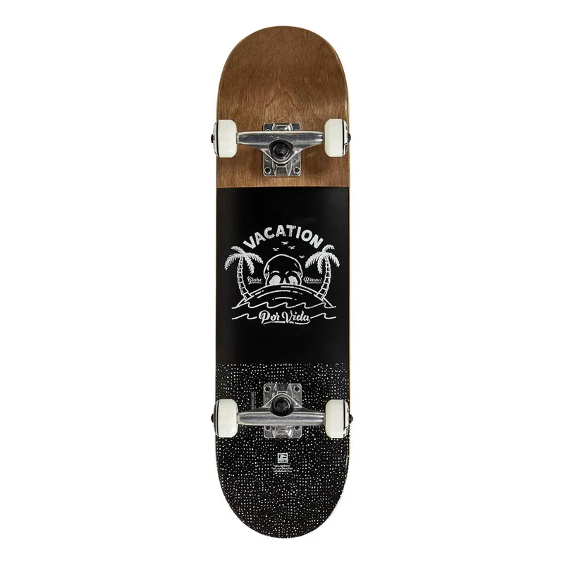 Globe Por Vida Mid 7.6 Skateboard - Brown/Black