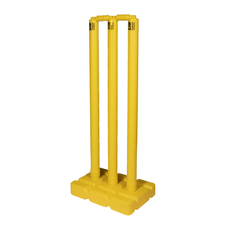 Dawson Sports - Plastic Cricket Stump Set With Base And Bails - Yellow