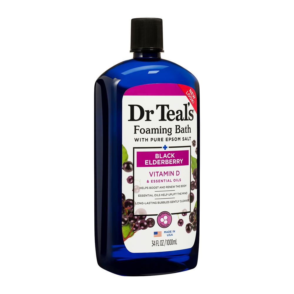 Dr Teal's Foaming Bath With Epsom Salt - Black Elderberry - 1000 ml