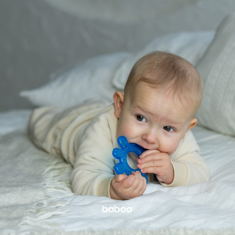 Baboo - Water-filled Cooling Teether Wheel - Blue - 4m+