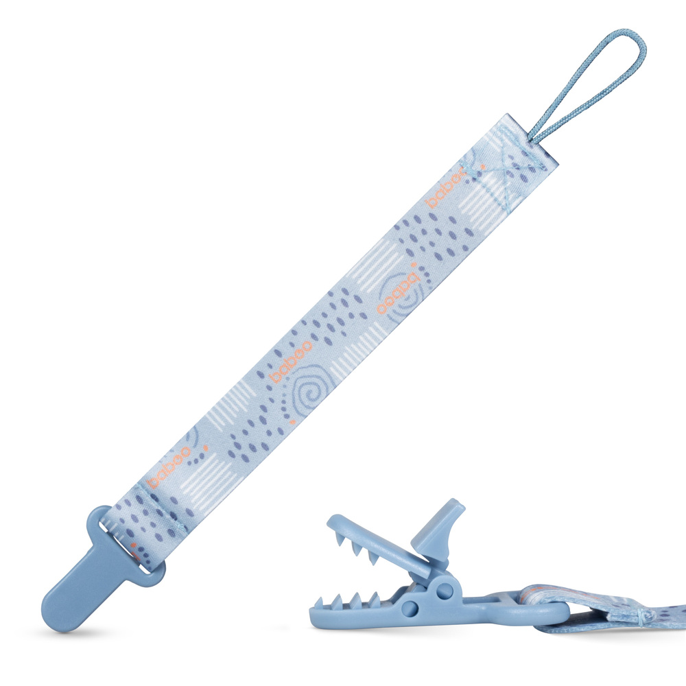 Baboo - Baby Pacifier Clip - Blue Haze