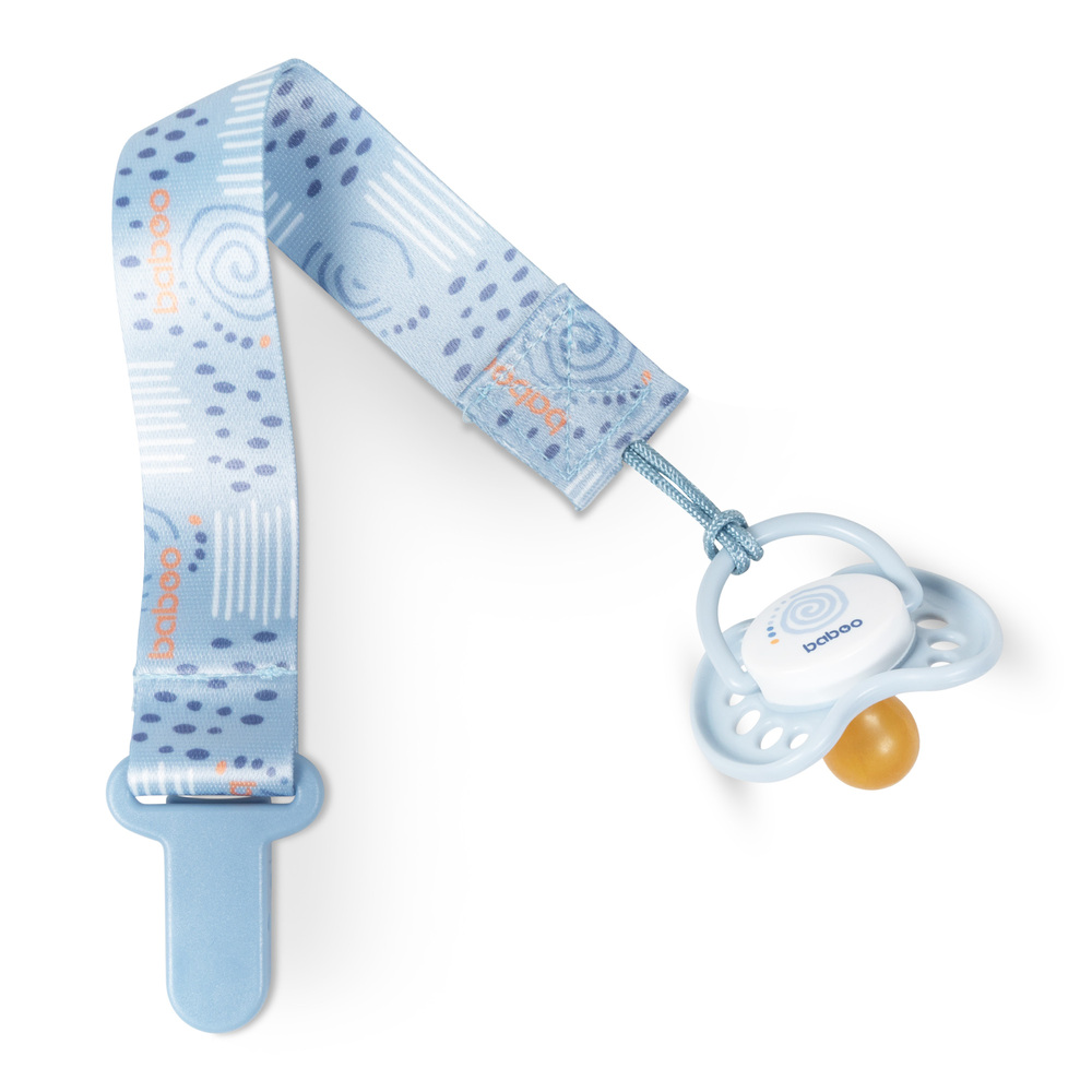Baboo - Baby Pacifier Clip - Blue Haze