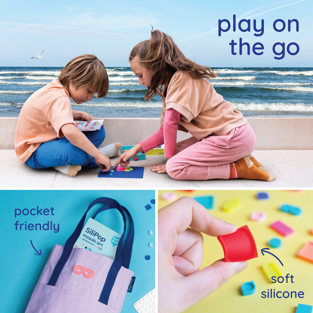 Super Petit - Silipop Travel Game - White - 65+ Pcs