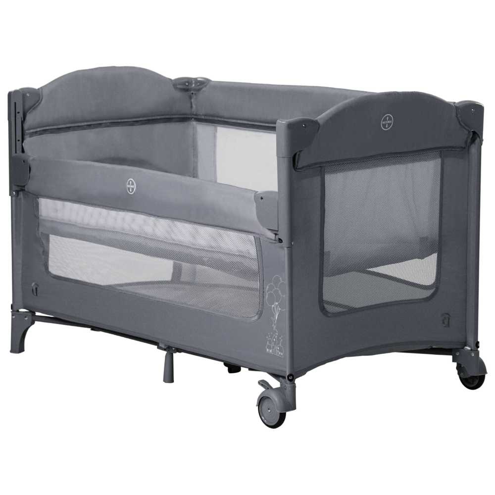 Asalvo - 2-In-1 Co-Sleep Travel Cot - Together - Grey