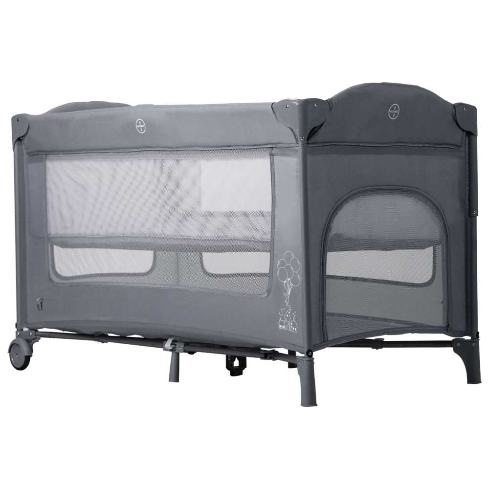 Asalvo - 2-In-1 Co-Sleep Travel Cot - Together - Grey