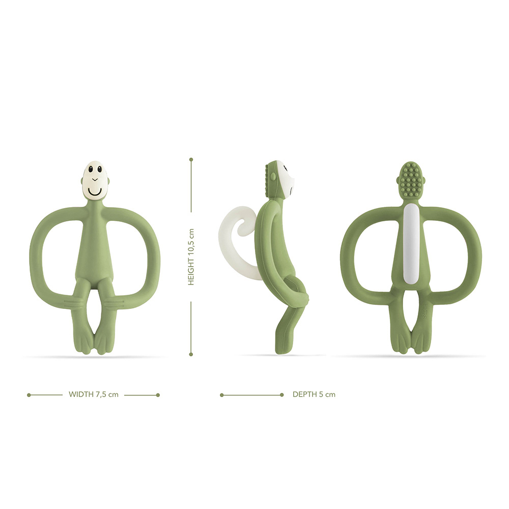 Matchstick Monkey - Original Teether - Olive Green