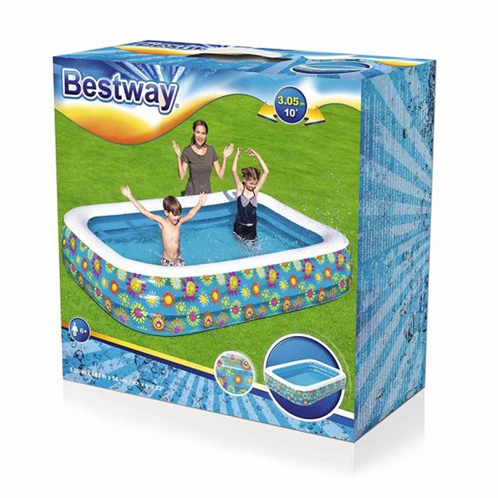 Bestway - Happy Flora Kiddie Pool - Blue