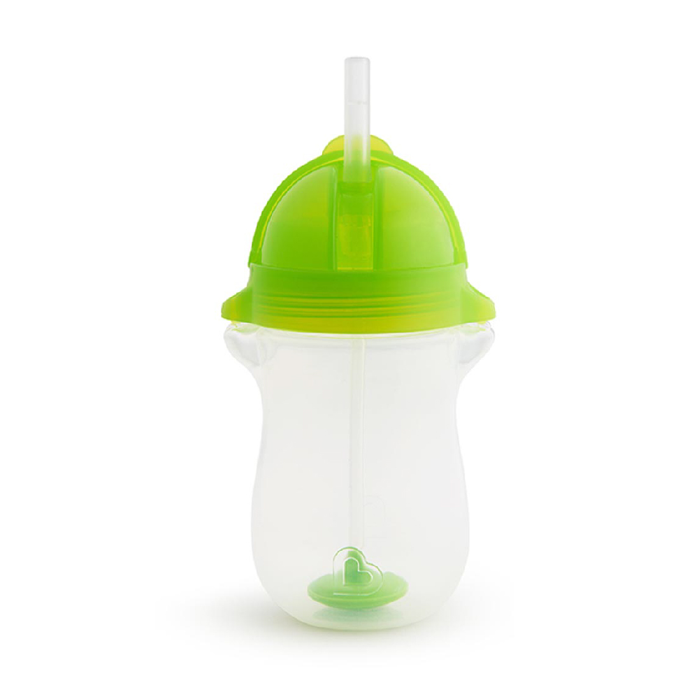 Munchkin - Any Angle Click Lock Weighted Straw Toddler Sippy Cup 12m + Green - 296ml