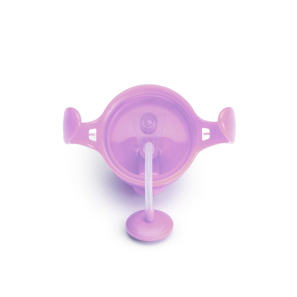 Munchkin - Any Angle Click Lock Weighted Straw Baby Trainer Cup 6m + Purple - 207ml