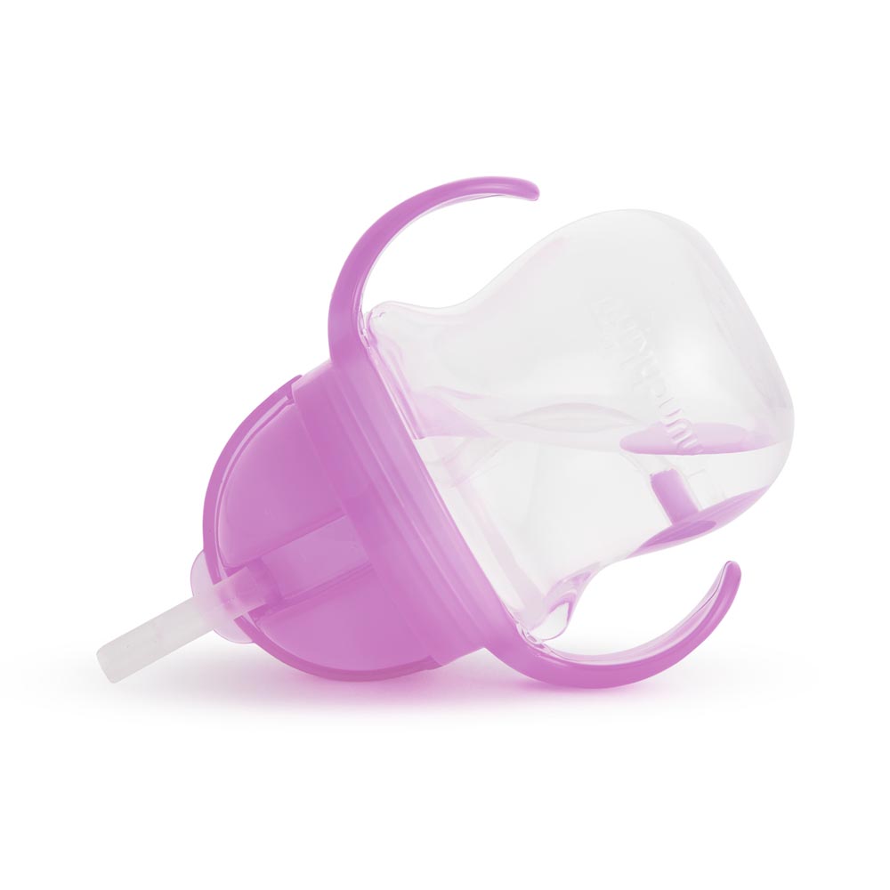 Munchkin - Any Angle Click Lock Weighted Straw Baby Trainer Cup 6m + Purple - 207ml