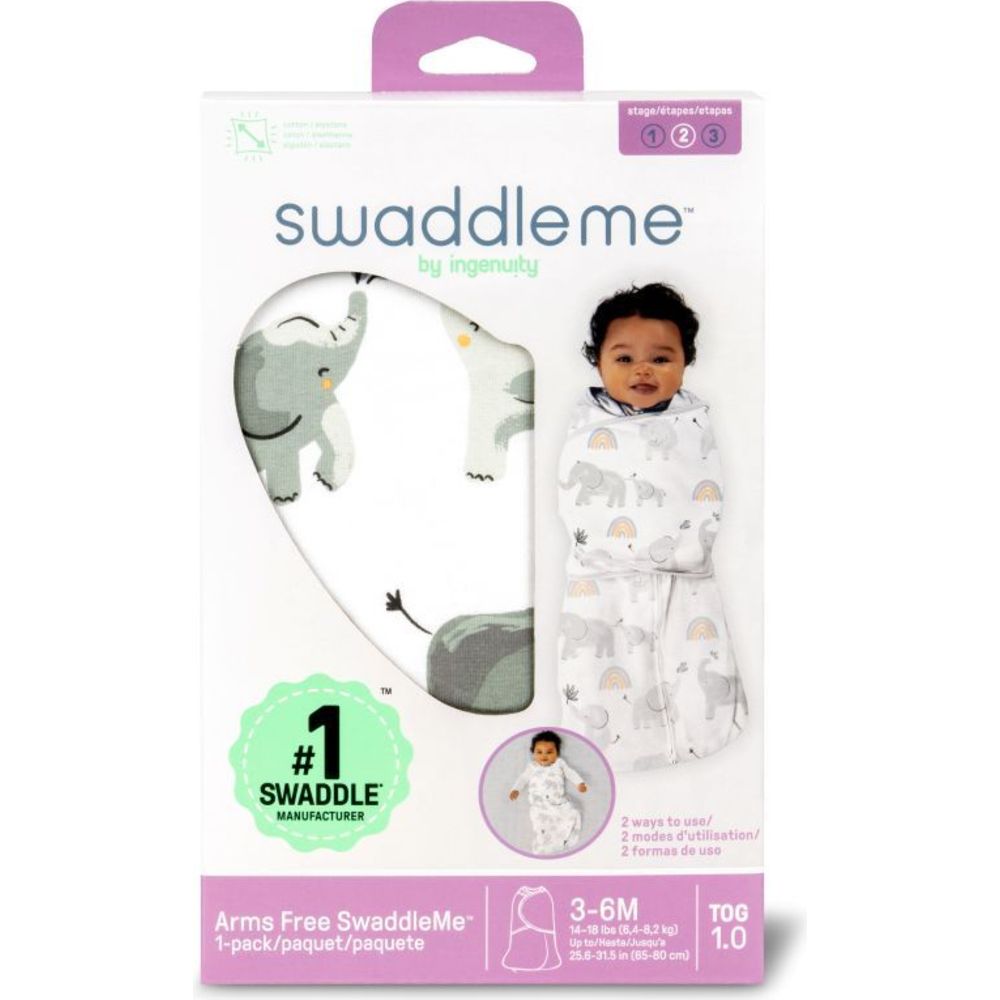 Summer Infant - SwaddleMe Arms Free Convertible Swaddle - Dash Lines
