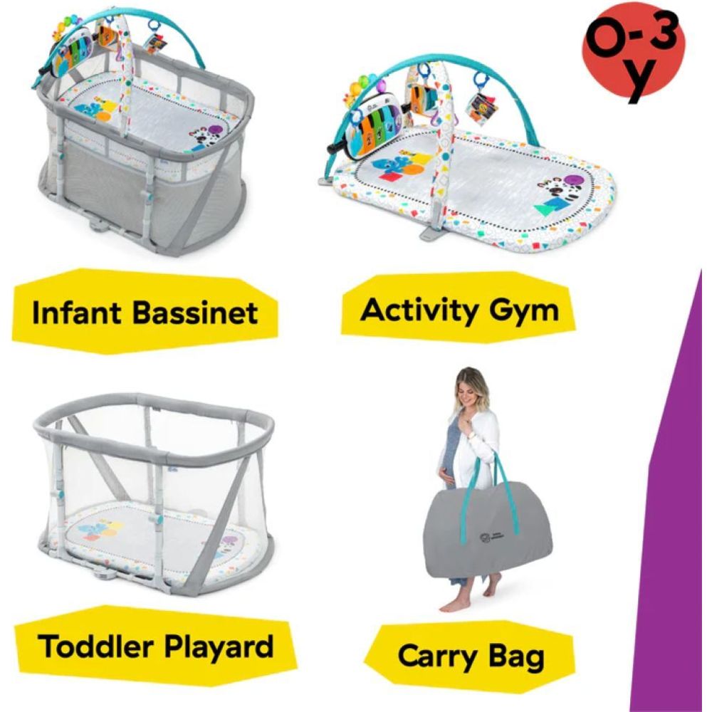 Baby Einstein - 3-In-1 Kick And Snooze Playard - Grey