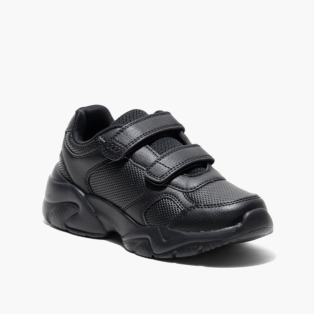 Amica - Kids' Double Velcro School Sports Shoes - Black