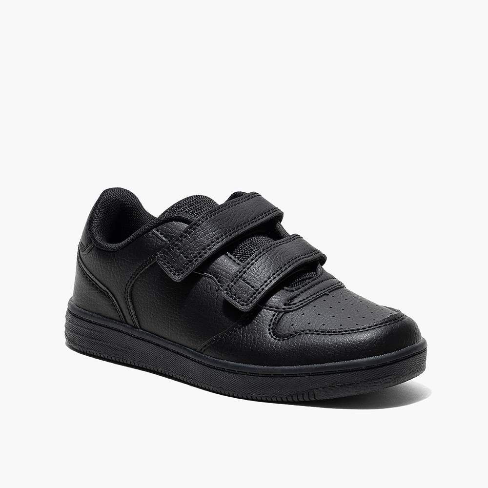 Amica - Kids' Double Velcro Trainer Shoes - Black