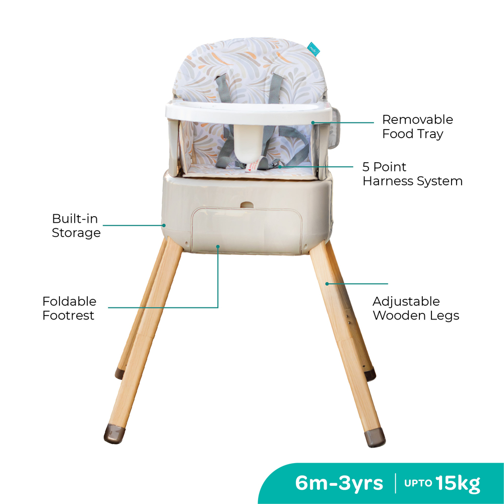 Moon Hiterite 4-In-1 Convertible - Baby Highchair - Beige