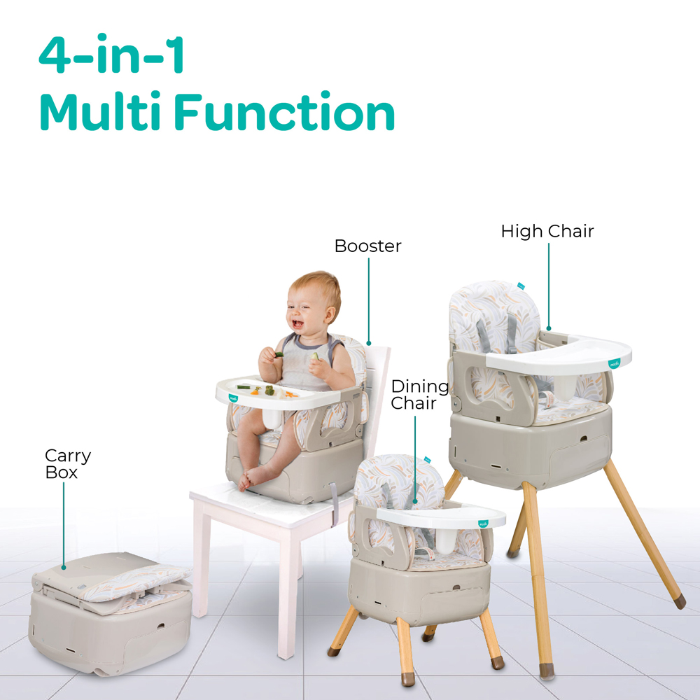 Moon Hiterite 4-In-1 Convertible - Baby Highchair - Beige