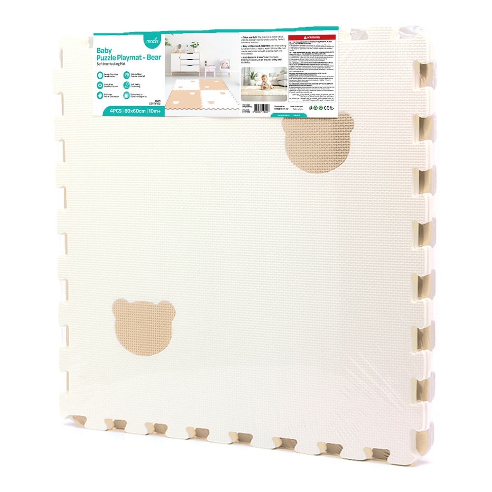 Moon - Bear Baby Puzzle Playmat Eva Foam Floor Mat - Multicolor