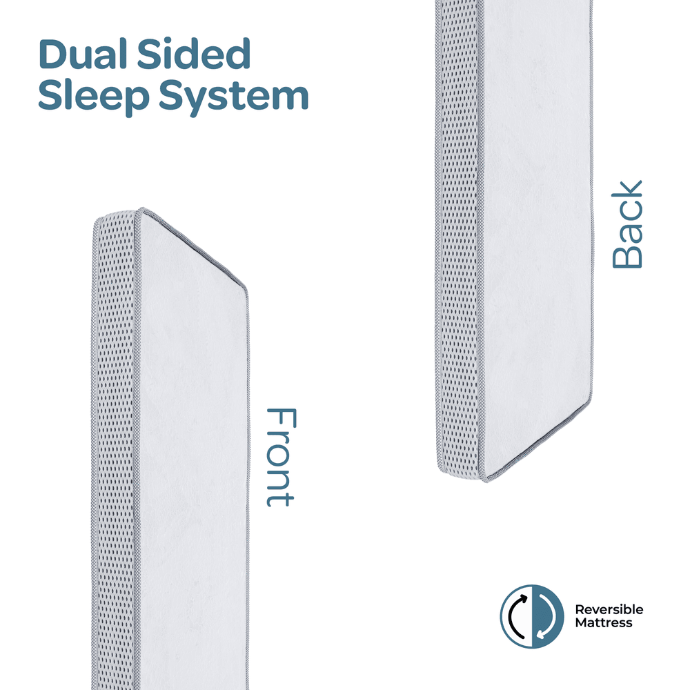 Moon - Foam Baby Crib Mattress - White - 70 x 133 x 10cm