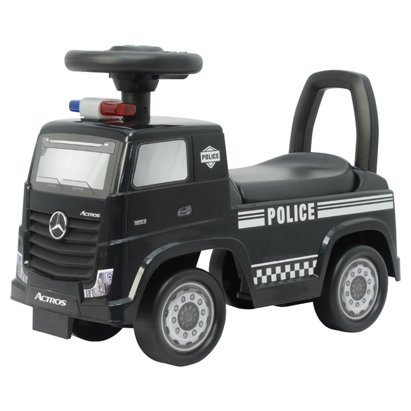 Mercedes-Benz - Actros Kids Rideon Police Push Car - Black