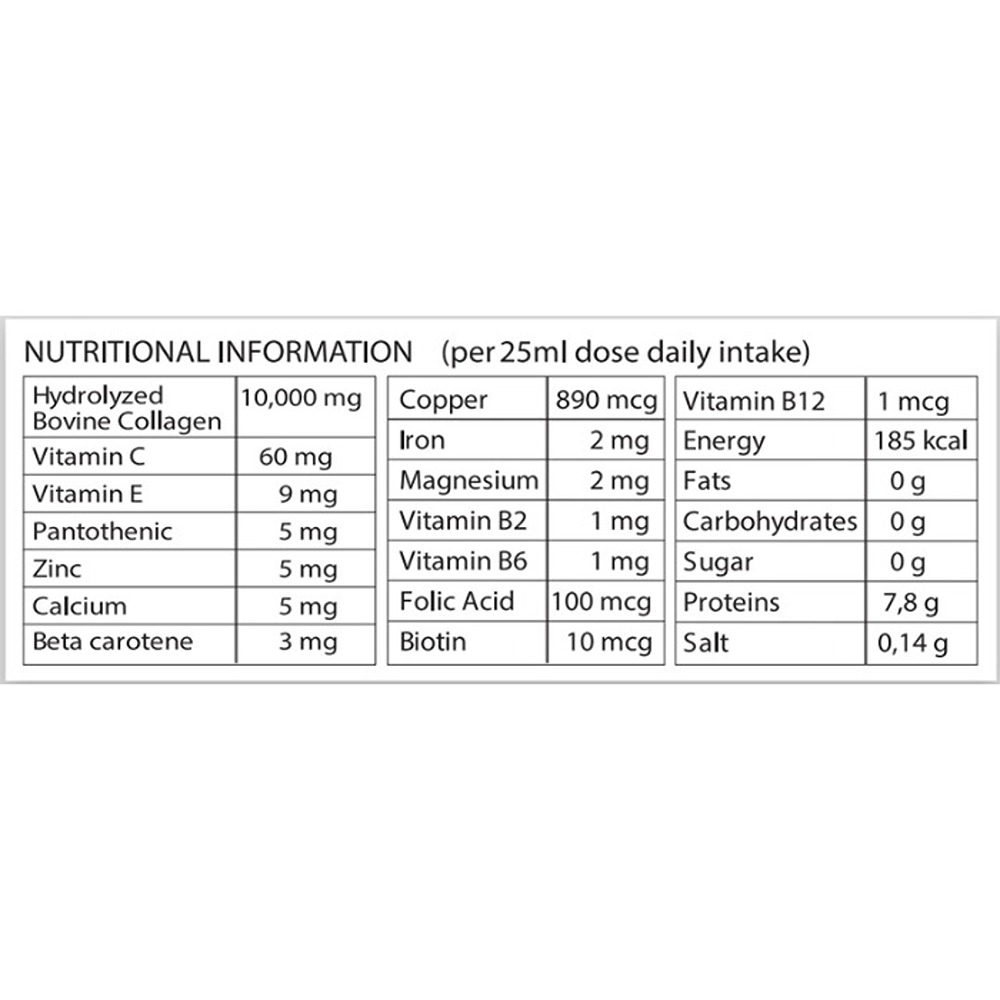 Sunshine Nutrition - Platinum Collagen Hair Shots Premium Collagen Drink 25ml x 20 Bottles