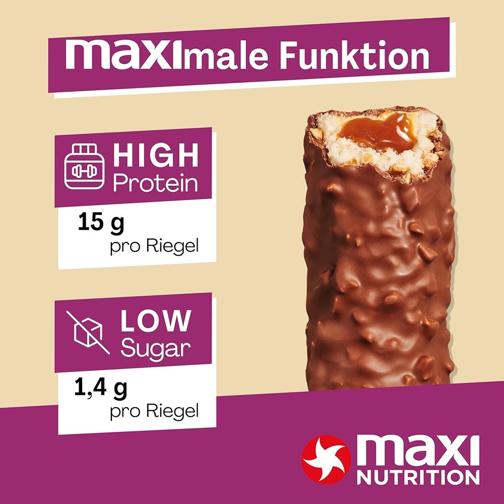 Maxi Nutrition - Peanut Caramel Creamy Core Protein Bar - Pack of 12 - 45 gm