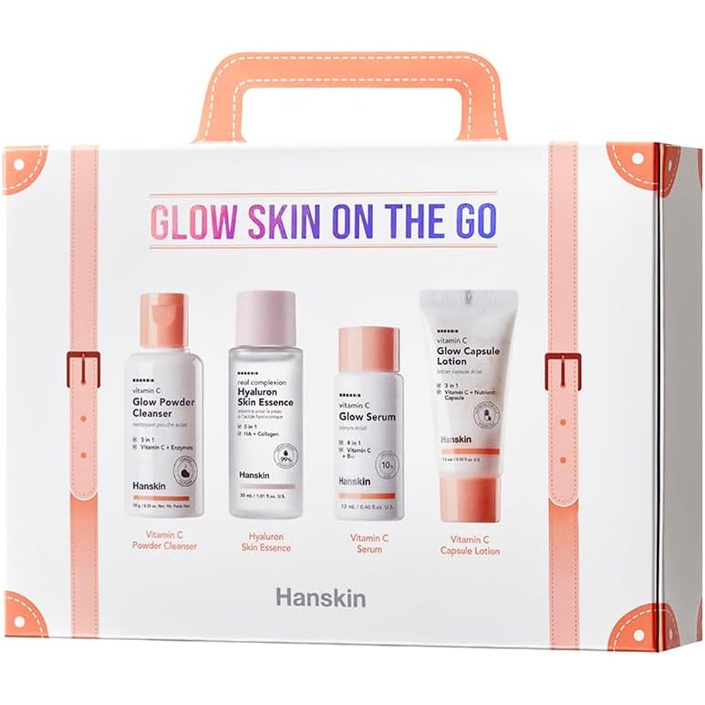 Hanskin - Glow Skin On The Go Skincare Set - 4 Pcs