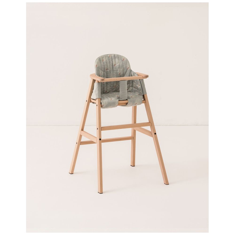 Nobodinoz Growing Green High Chair Cushion Only - White Gatsby/Antique Green