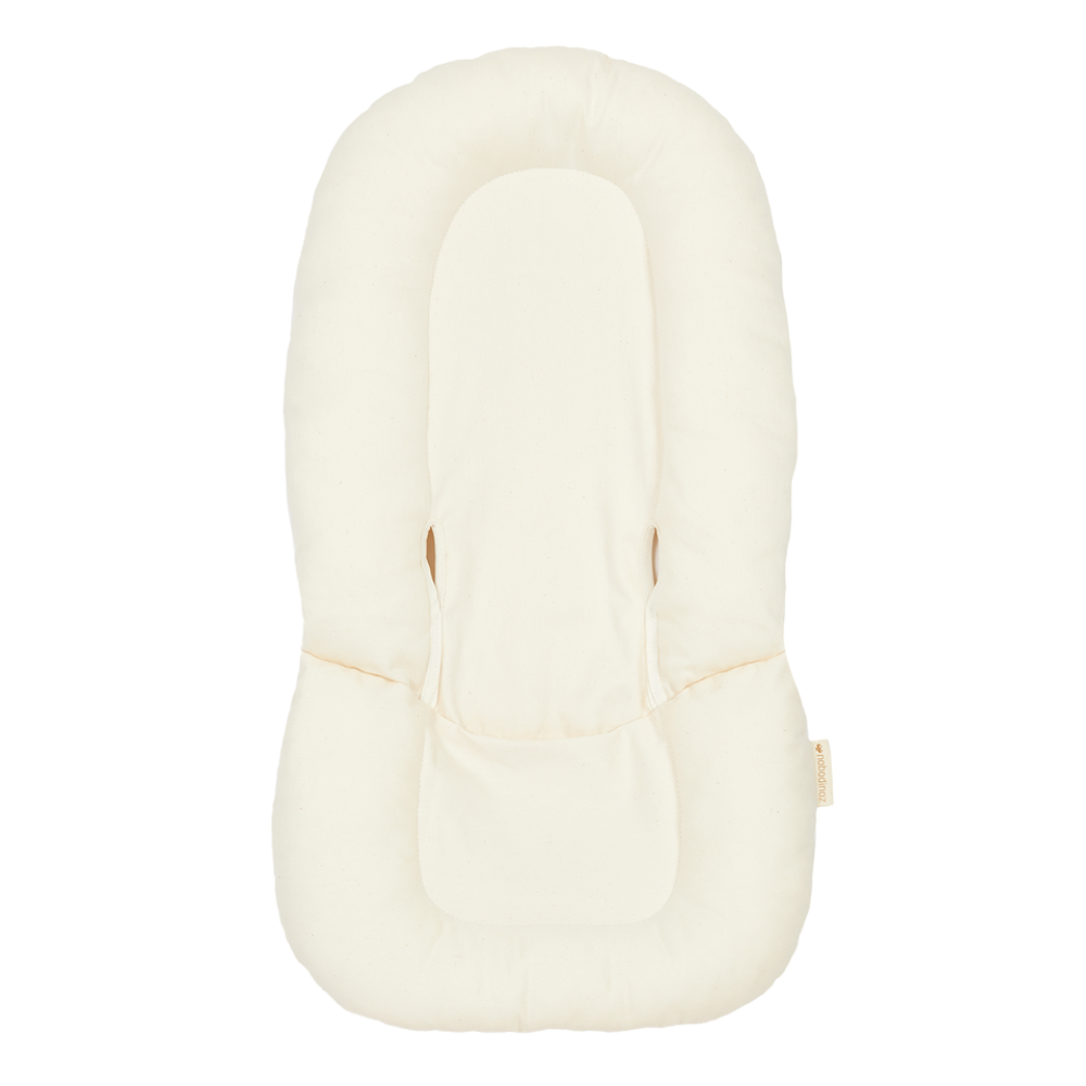 Nobodinoz - Growing Green Bouncer Twill Cushion Only - White