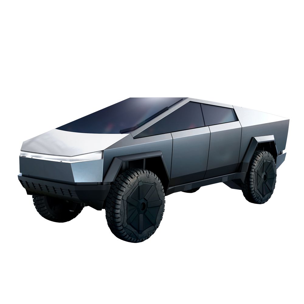 Double E - 1:24 Electric Pickup Truck With Ev Station - Silver