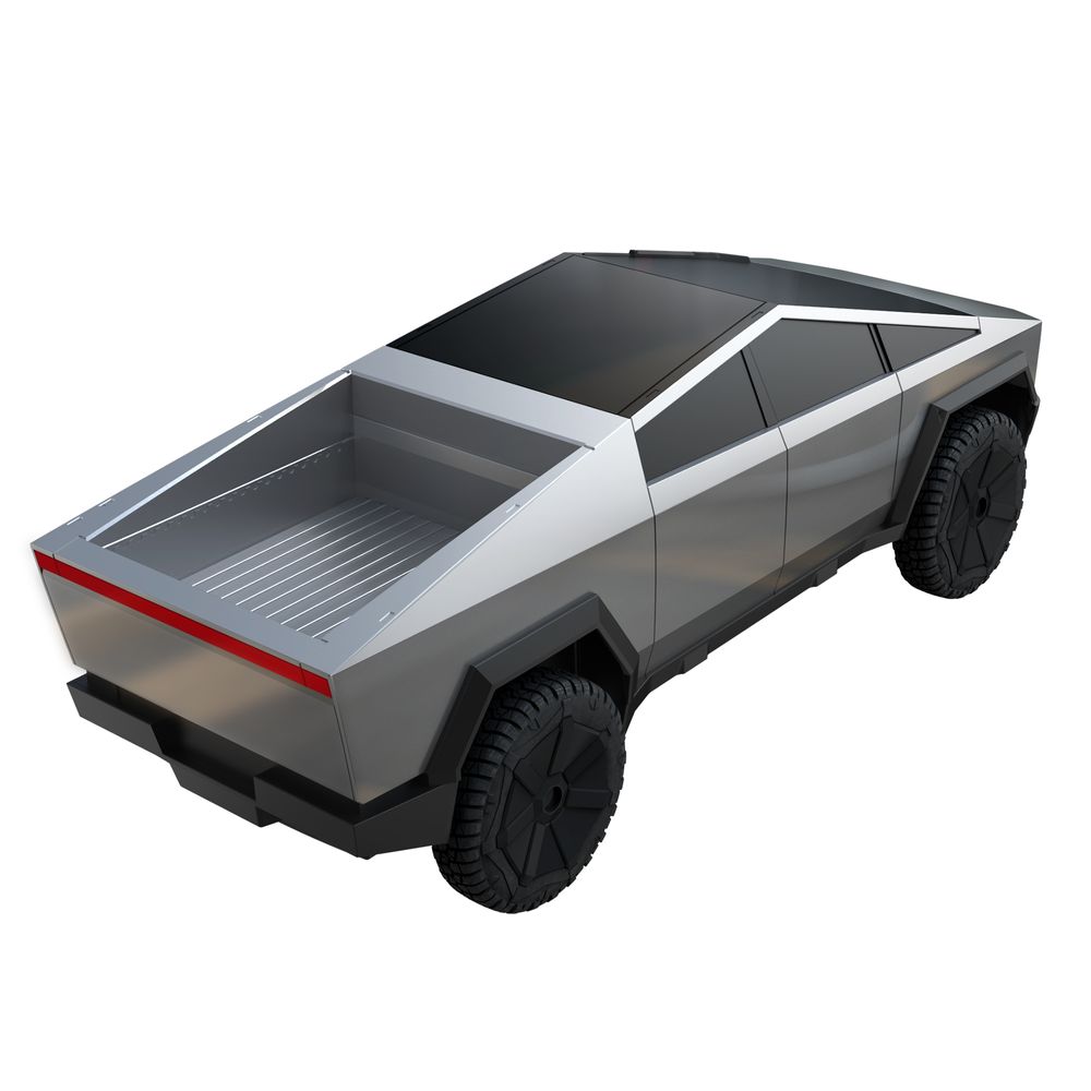 Double E - 1:24 Electric Pickup Truck With Ev Station - Silver