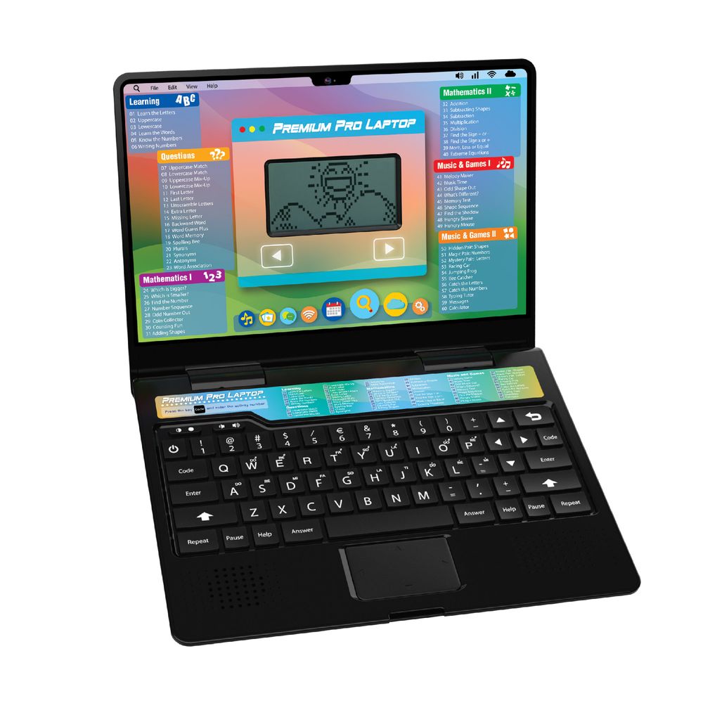وين فن - لابتوب تعليمي متطور للأطفال - أسود